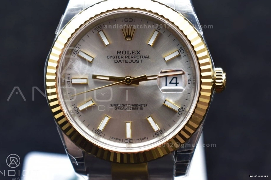 on 41 596 1:1 VSF 904L Bracelet YG SS Edition Oyster Dial Silver GoAnywhere 126333 Best VS DateJust 0130
